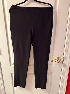 Eileen Fisher Black Straight-Leg Ponte Leggings